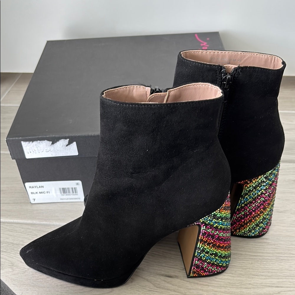 (NIB) Betsey Johnson Women’s Raylan Platform with Rhinestone Heel Bootie - Picture 3 of 13